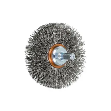PFERD 82910 2-1/2" Crimped Shank Mtd Cup Brush .012 SS Wire, 1/4" Shank (10pk)