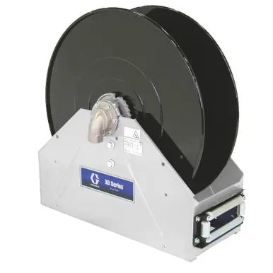 GRACO 24P457 - XD50 Air/Water/Diesel Fuel Hose Reel, 1" x 100 ft, White, 600 PSI