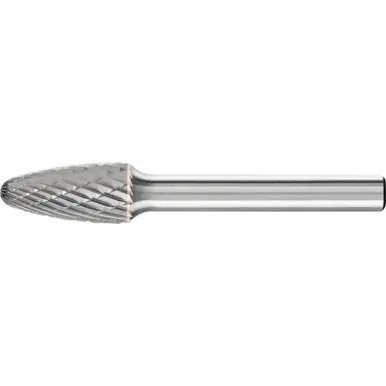 PFERD 24702 Carbide Bur - Tree Shape, DBL Cut 3/8" x 3/4" x 1/4" Shank - SF-3