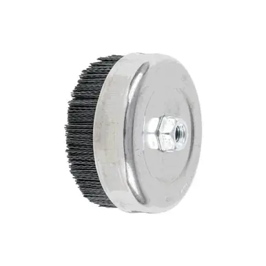 PFERD 83822 6" M-BRAD Nylon Abrasive Cup Brush 5/8-11 Thread .040 SiC - 120 Grit