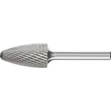 PFERD 24742 Carbide Bur - Tree Shape, DBL Cut 5/8" x 1" x 1/4" Shank - SF-6
