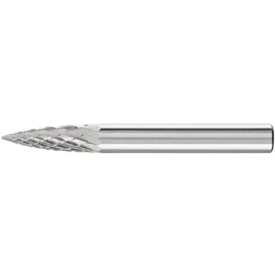 PFERD 24783 Carbide Bur, Tree Shape Pointed, DIA Cut 1/4" x 5/8" x 1/4" Shank