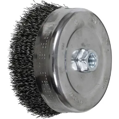 PFERD 82517 6" Crimped Wire Cup Brush .020 CS Wire, 5/8-11 Thread (ext.)