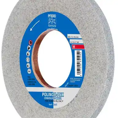 PFERD 48211 8" x 1/2" Convolute Wheel 3" A.H. - SiC Fine (H) 9SF