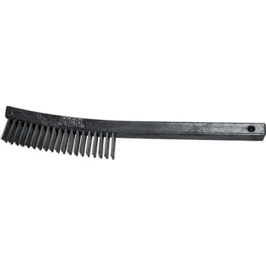 PFERD 85016 Curved Handle Scratch Brush 4x19 Rows CS Wire Plastic Block (12pk)
