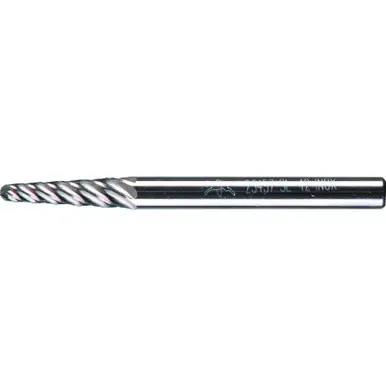 PFERD 23457 Carbide Bur, 14 degree Taper, INOX Cut 1/8" x 1/2" x 1/8" Shank