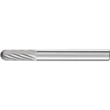 PFERD 24391 Carbide Bur, Cylind. Radius End, SGL Cut 1/4" x 5/8" x 1/4" Shank