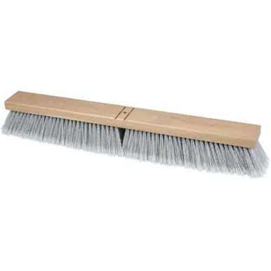 PFERD 89295 24" Fine Sweep Contractor Floor Brush Flagged Silver Plastic Fill, 3" Trim