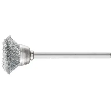 PFERD 83236 9/16" Miniature Cup Brush .005 CS Wire, 1/8" Stem (36pk)