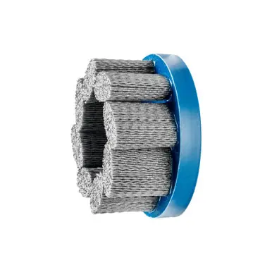 PFERD 83946 4" M-BRAD Disc Brush, Standard Density Round Filament, .040 SiC 120 Grit