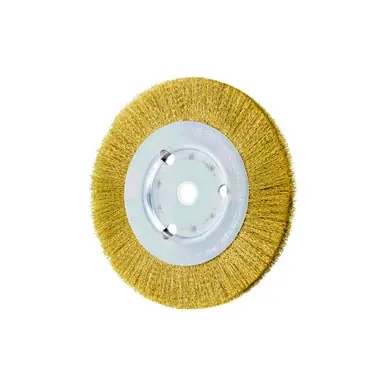 PFERD 80666 6" Crimped Wire Wheel - Narrow Face .008 Brass Wire, 5/8-1/2 A.H. (2pk)
