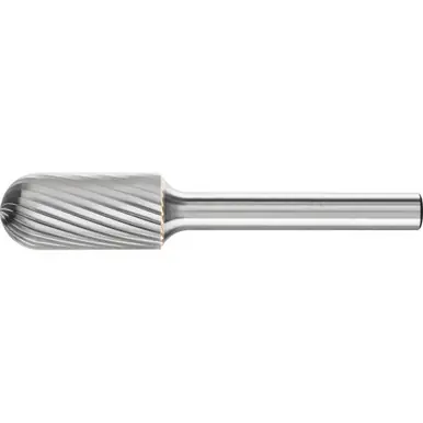 PFERD 24461 Carbide Bur, Cylind. Radius End, SGL Cut 1/2" x 1" x 1/4" Shank
