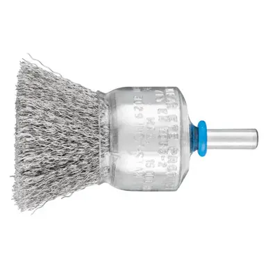 PFERD 83056 1" Crimped Wire Coated Cup End Brush .006 SS Wire 1/4" Shank (10pk)