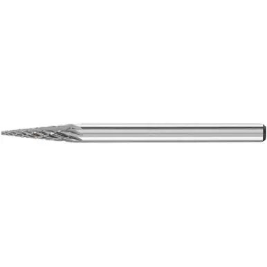 PFERD 23472 Carbide Bur, Cone (Pointed), DBL Cut 1/8" x 3/8" x 1/8" Shank, SM-41