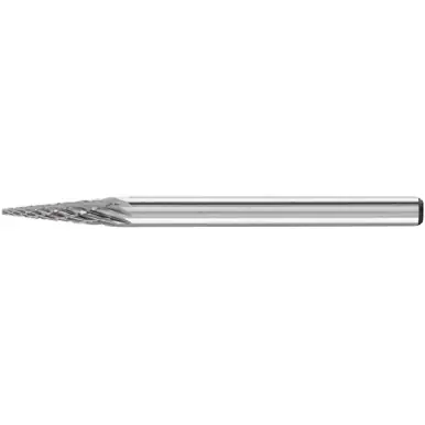 PFERD 23482 Carbide Bur, Cone (Pointed), DBL Cut 1/8" x 1/2" x 1/8" Shank, SM-42