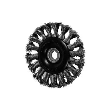 PFERD 81801 3" Standard Twist Knot Wheel .014 SS Wire, 1/2-3/8" A.H. (10pk)