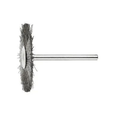 PFERD 83213 1-1/2" Miniature Mtd. Wheel Brush .005 SS Wire, 1/8" Stem (36pk)