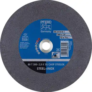 PFERD 64510 12" x 3/32" Chop Saw Wheel, 1" AH A 36 K SG-CHOP INOX (20pk)