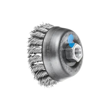 PFERD 82342P P.O.P. 3-1/2" Knot Wire Cup Brush .020 SS Wire 5/8-11 (5pk)