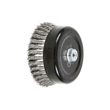 PFERD 82653 6" Knot Wire Cup Brush .014 SS Wire, 5/8-11 Thread (ext.)