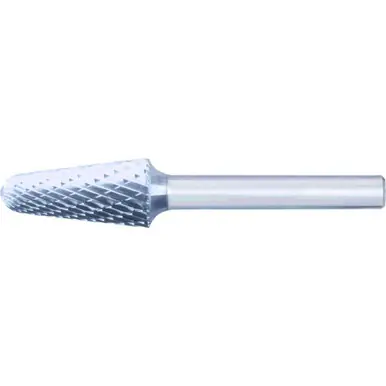 PFERD 27462 HICOAT Bur - 14° Taper, DBL Cut 1/2" x 1-1/8" x 1/4" Shank - SL-4, HC-NFE Coating