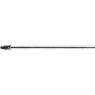 PFERD 26052 Carbide Bur, Tree Shape, DBL Cut 3/8" x 3/4" x 1/4" Ext. Shank
