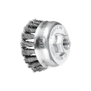 PFERD 82219 2-3/4" Knot Wire Cup Brush .014 CS Wire, 5/8-11 Thread (ext.) (5pk)