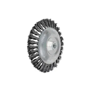 PFERD 82509 7" Knot Wire Bevel Brush .020 CS 5/8-11 Thread
