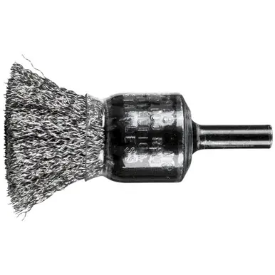 PFERD 83055 3/4" Crimped Wire Coated Cup End Brush .010 SS Wire 1/4" Shank (10pk)