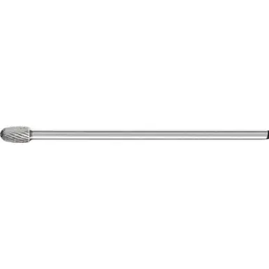 PFERD 25992 Carbide Bur, Oval Shape, DBL Cut 3/8" x 5/8" x 1/4" Ext. Shank