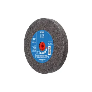 PFERD 61764 8" x 1" Vitrified Bench Wheel 1-1/4" A.H., Aluminum Oxide, 36 Grit