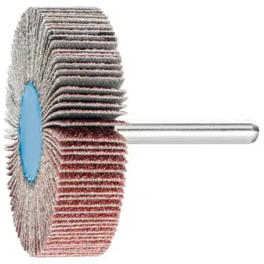 PFERD 39114 - 2-1/2‘‘ x 1/2‘‘ Mounted Flap Wheel 1/4‘‘ Shank - Aluminum Oxide - 60 Grit (10pk)