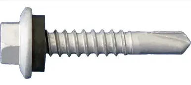 Daggerz FLGSD2CT121104 - 12 x 1-1/4" Hex Flange Head Screws w/Rubber Washer 2 Pilot Point 2500ct