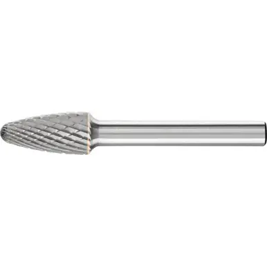 PFERD 24703 Carbide Bur - Tree Shape, DIA Cut 3/8" x 3/4" x 1/4" Shank - SF-3