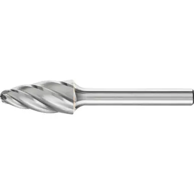 PFERD 24725 Carbide Bur - Tree Shape, ALU/NF Cut 1/2" x 1" x 1/4" Shank - SF-5