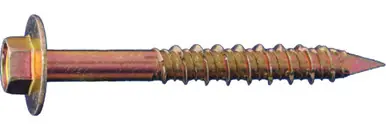 Daggerz QCZ1460 - 1/4 x 6" Quick-Con Hex Flange Concrete Screws Yellow Zinc 250ct