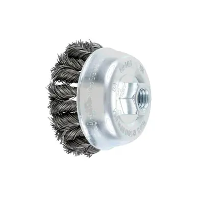 PFERD 82401 3-1/2" COMBITWIST Knot Cup Brush .014 CS Wire, 5/8-11 Thread (ext.)