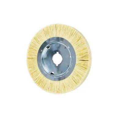 PFERD 84327 8" Narrow Face Wheel Brush Tampico Fill, 1-1/4" Keyed A.H.