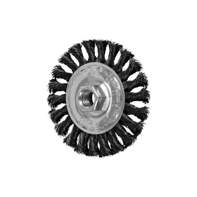 PFERD 82165 4" Full Cable Mini Knot Wheel .014 CS Wire, 5/8-11 Thread (10pk)