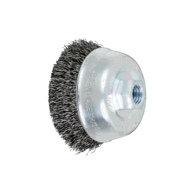 PFERD 82249 3-1/2" Crimped Wire Cup Brush .014 CS Wire, 5/8-11 Thread (ext.)