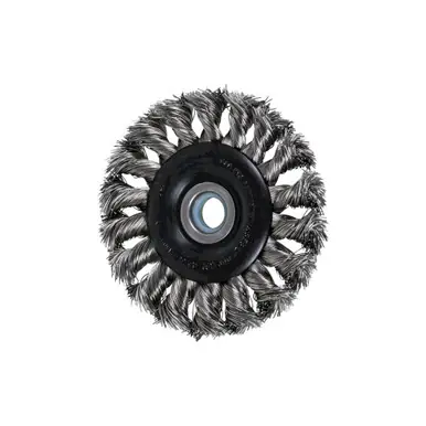 PFERD 81800 3" Standard Twist Knot Wheel .012 SS Wire, 1/2-3/8" A.H. (10pk)