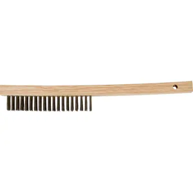 PFERD 85047 Curved Handle Scratch Brush Economy 3x19 Rows Stainless Wire (12pk)