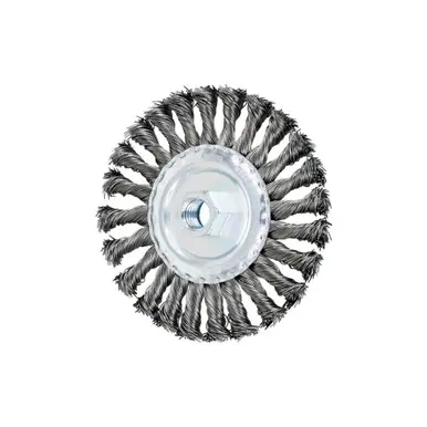 PFERD 82470 5" Standard Twist Knot Wheel .020 CS Wire, 5/8-11 Thread (10pk)