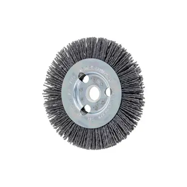 PFERD 83680 4" M-BRAD NFHD Wheel Brush 5/8-1/2" A.H., .040 SiC - 80 Grit (2pk)