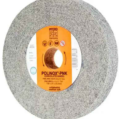 PFERD 48204 6" x 1" Convolute Wheel 1" A.H. - SiC Fine MW 7SF