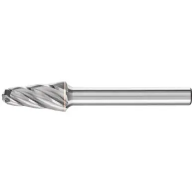 PFERD 25155 Carbide Bur, 14 degree Taper, ALU/NF Cut 3/8" x 1-1/16" x 1/4" Shank