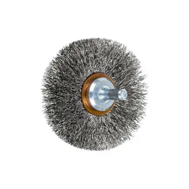 PFERD 82909 2-1/2" Crimped Shank Mtd Cup Brush .008 SS Wire, 1/4" Shank (10pk)