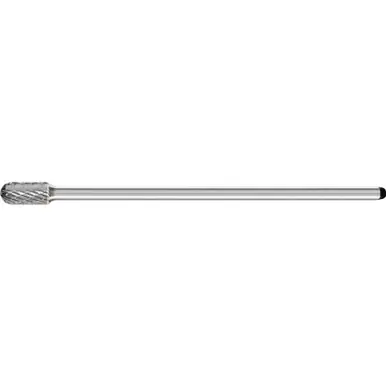 PFERD 22734 TOUGH Carbide Bur, Cylind. Radius End, DBL Cut 3R, 3/8" x 3/4" x 1/4" Ext. Shank