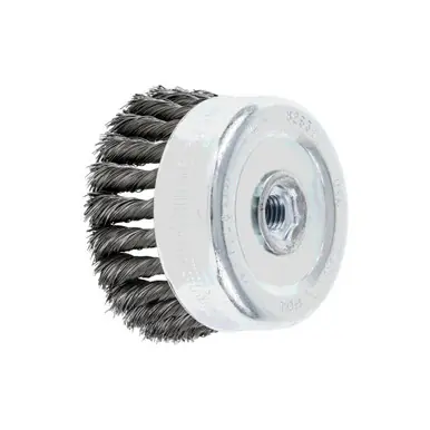 PFERD 82539 4" Knot Wire Cup Brush .014 CS Wire, 5/8-11 Thread (int.)