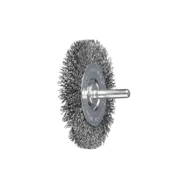 PFERD 763872 2" PSF Mtd.Crimped Wheel Brush .012 CS Wire, 1/4" Stem (5pk)